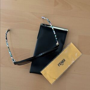 Authentic Fendi Black Sunglasses with Colorful Arms size 56